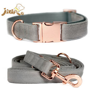 ปลอกคอสุนัขหนังแท้ขายดี พร้อมสายจูงและอุปกรณ์โลหะ - Product Image 4