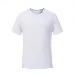 Unisex Men's Casual Solid Jersey Short Sleeve T-Shirt Breathable Quick Dry Polyester High Elasticity O-Neck Collar Custom <b>Logo</b> - Product Image 2