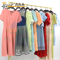 Gaun Wanita Terlaris Elegan Motif Bunga Katun Pakaian Pantai Musim Panas Baju Bekas Grosir Bale