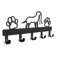 Revêtement de puissance noir, crochets métalliques pour animaux de compagnie, coupe de mur de forme personnalisée pour amoureux de chien