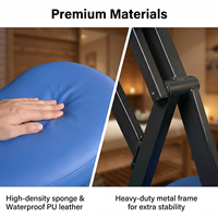 Fauteuil de massage pliable portable en similicuir économique pour salon de beauté, spa et tatouage