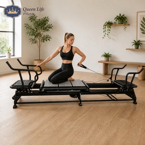 Equipo de Pilates Reformer Megaree Profesional, Cama de Aluminio Negra para Estudio de <span class=keywords><strong>Yoga</strong></span> Clásico - Product Image 2