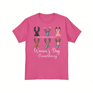 T-shirt da donna Crunchberry con stampa femminista per la Giornata Internazionale della Donna, casual, a maniche corte, in jersey 100% cotone, girocollo - Product Image 1