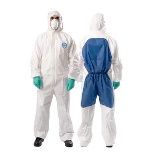 Disposable PPE Suit Industrial Safety Overalls Type 56 Disposable Cleanroom Work Coverall