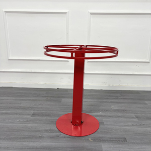 Soporte de flores para boda, rojo, metálico, redondo, para centro de mesa de fiesta de bodas, soporte de flores para boda - Product Image 1