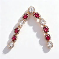 Clips de chaussures en strass en forme de V ovale, accessoires de luxe pour les pieds, pour sandales et tongs d'été