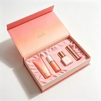 Boîte en papier magnétique personnalisable et recyclable de luxe pour cosmétiques, rouge à lèvres, fond de teint liquide, crème pour les yeux, huile essentielle, parfum