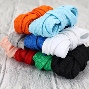 Lacets plats creux double couche en polyester 8MM personnalisés et colorés - Lacets pour baskets, chaussures en toile, skateboard, décontractées, vente en gros - Product Image 5