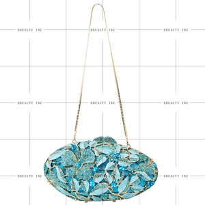 Bolso de mano exquisito con diamantes de imitación florales para mujer, con cadena extraíble, bolso de noche de cristal, bolso brillante para fiesta de cumpleaños - Product Image 5
