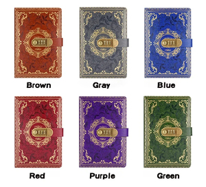 Cuaderno A5 de Estilo Retro, 200 Páginas, Papel Grueso con Rayas Universitarias, Candado con Contraseña Retro, Diario Creativo, Planificador Especial - Product Image 3