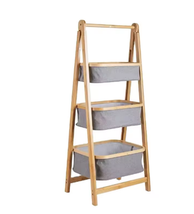 Panier à linge sale pliable en bambou, panier de rangement pour vêtements sales, empilable - Product Image 1