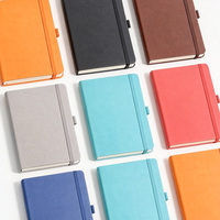 Carnet de notes A5 personnalisé en cuir PU, style professionnel, avec porte-stylo