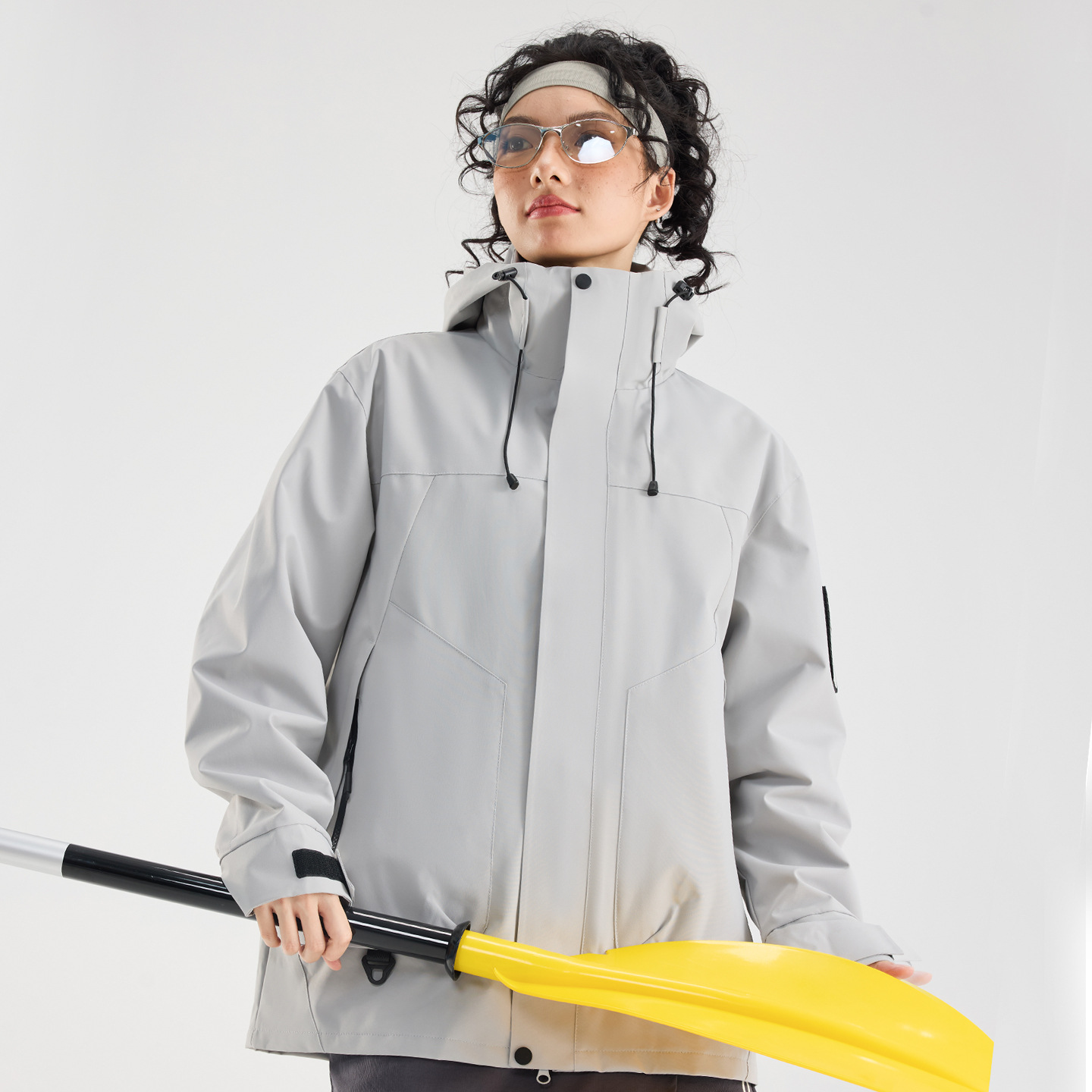 Manteau gris clair femme