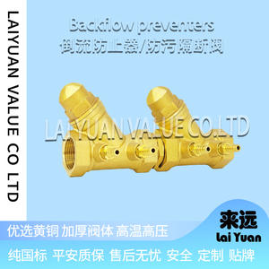 โรงงานไลหยวนขายตรง วาล์วกันกลับอัตโนมัติ 32DN15-6 ทำจากทองเหลือง ป้องกันการรั่วไหลย้อนกลับ วาล์วแยกทองแดง ป้องกันมลพิษ วาล์วกันย้อน - Product Image 2