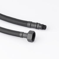 Tuyau tressé EPDM noir 12 mm 1/2 femelle x M10x1 mâle, connecteur d'alimentation en eau moderne pour cuisine, flexible