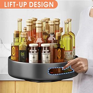 Organizador <span class=keywords><strong>Lazy</strong></span> <span class=keywords><strong>Susan</strong></span>, estantes de especias giratorios de acero y Metal para despensa de cocina, armario, Mesa - Product Image 3