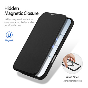 Funda para teléfono con ranura para tarjetas, compatible con iPhone 17 Air, funda con tapa abatible magnética transparente, todo incluido - Product Image 4