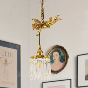 Jewellerytop <span class=keywords><strong>Cupido</strong></span> Lámpara colgante individual Pequeña lámpara de cristal para cabecera Lámpara danesa Escalera Cluster Comedor Luz colgante - Product Image 3