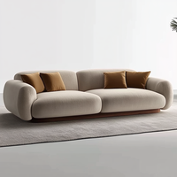 Sofa sectionnel en tissu de meubles de salon de maison de cadre en bois solide de conception pour la villa