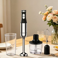 Mixeur Plongeant Silencieux à Moteur DC 1000W-1600W, Lames Multifonctionnelles en Acier Inoxydable, 21 Vitesses Variables, Idéal pour la Maison et l'Hôtellerie