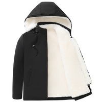 Veste en cuir d'hiver pour homme, coupe ample, en véritable peau de mouton intégrée