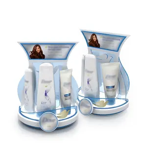 Acrylic Cosmetics Makeup Display Stand Skincare Products Display Rack Shampoo Counter Display Rack