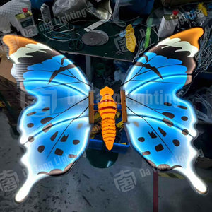 New Arrival Dynamic 3D LED <b>Butterfly</b> Wing <b>Lights</b> for Garden Scenic Decoration Christmas and Wedding Outdoor Display - Product Image 5