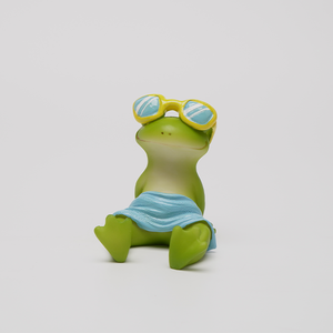 Adorabile porta telefono verde rana occhiali da sole unici e affascinanti oggetti artigianali in resina con motivo animale offre un supporto stabile per qualsiasi Smartphone - Product Image 5