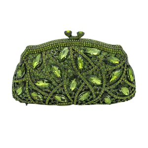Pochette de Soirée Vintage de Luxe pour Femme avec Strass Floraux et Cristaux, Sac à Main en Forme de Boulette avec Chaîne Amovible pour Fêtes Thématiques et Rendez-vous - Product Image 1