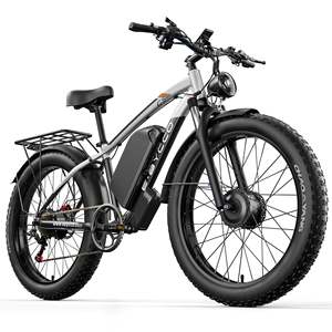 <span class=keywords><strong>Vélo</strong></span> de montagne <span class=keywords><strong>électrique</strong></span> robuste et puissant avec pneus larges 26*4.0, double batterie au lithium 52V 4000W, cadre en alliage d'aluminium, freins à disque hydrauliques souples - Product Image 2