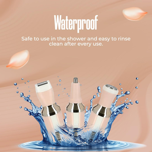 Épilateur multifonctionnel 4-en-1 pour <span class=keywords><strong>femme</strong></span>, corps entier, sourcils, <span class=keywords><strong>poils</strong></span> <span class=keywords><strong>du</strong></span> <span class=keywords><strong>nez</strong></span>, rasage, acier inoxydable, étanche, à piles, usage domestique - Product Image 5