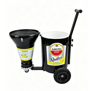 Parrilla de Carbón Multifuncional de 54L con Cubo Térmico, Barbacoa Portátil con Ruedas y Carrito - Product Image 2