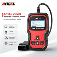 Lecteur de codes de diagnostic OBDII ANCEL VD500 pour groupe VW, ABS, SRS, réinitialisation EPB, service d'entretien, position du papillon des gaz