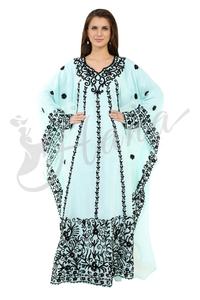 Las mujeres Abaya bordado vestido musulmán - Product Image 2