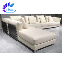 IEasy – canapé d'angle en cuir véritable importé, style italien moderne, vente en gros