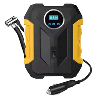 Gonfleur de pneus portable 12V avec affichage numérique, pompe à air électrique embarquée pour voiture, gonfleur de véhicule avec outils.