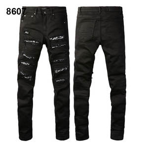 Jeans ricamati su misura pantaloni Amirs giacca toppa in Denim Jeans strappati ricamati pantaloni Jeans da uomo - Product Image 4