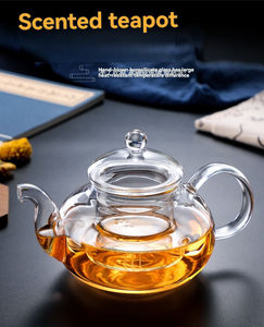 Tetera de Vidrio de Borosilicato de Alta Calidad para Uso Doméstico, Juego de Té Engrosado y Resistente al Calor, Tetera para Hervir Agua y Té de Frutas - Product Image 4