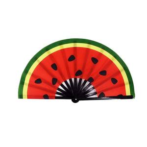 2022 Promotionele Grote Rave Fan Bamboe Hand Ventilator Nylon Stof Hand Gehouden Vouwen Fans Voor Reclame - Product Image 2