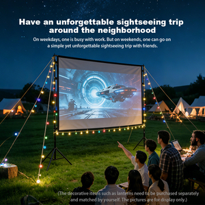 Pantalla de Proyección Inflable para Exteriores Topleo, Pantalla de Proyección Portátil de Tela Inflable para Cine en Casa - Product Image 5