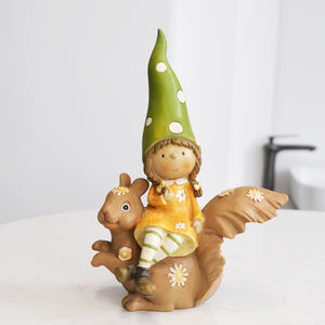 งานฝีมือทำจากเรซินคำพังเพยของโนมของตกแต่งสวนรูปดาวแคระน่ารักสำหรับกลางแจ้ง - Product Image 1