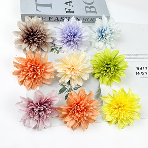 Fleurs de chrysanthème en soie, diamètre 10 cm, fleurs artificielles pour décoration de mariage, accessoires de décoration intérieure - Product Image 3