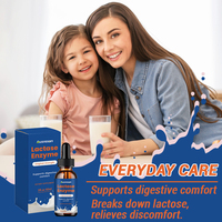 Poudre d'enzyme lactase de qualité alimentaire OEM, supplément enzymatique à marque privée, flacon personnalisé, vente en gros de gouttes liquides d'enzyme lactase