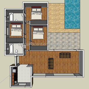 Daquan 133 m2 <span class=keywords><strong>casa</strong></span> prefabbricata di lusso Ready Made case prefabbricate <span class=keywords><strong>immobiliare</strong></span> cina ville moderne fatte da Eps tavola di cemento - Product Image 3