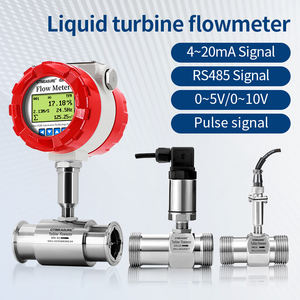 デジタル表示タービン流量計食品グレードステンレス鋼OEM水燃料油液体流量測定 - Product Image 2