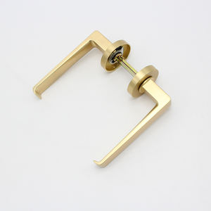 Sécurité à domicile brossé doré solide poignée levier serrure sécurité clé entrée magnétique silencieux mortaise serrure de porte - Product Image 5