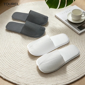 Pantofole Monouso Personalizzate con Logo, Suola Antiscivolo in EPE, Ecologiche, Unisex, a Punta Chiusa, in Tessuto Non Tessuto <span class=keywords><strong>per</strong></span> Hotel, Spa, Casa, <span class=keywords><strong>Ospedale</strong></span> - Product Image 1