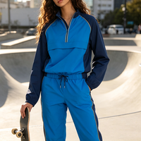 Nouveau design personnalisé – Survêtement coupe-vent léger et respirant à demi-zip pour homme, avec blocs de couleur, également disponible pour femme