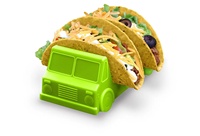 Porte-taco en plastique en forme de voiture étagère de rangement pour crêpes présentoir pour tarte à pizza support pour crêpes mexicaines clip pour rouleau de tortilla