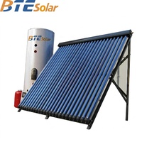 Système de chauffe-eau solaire à tubes sous vide haute pression BTE 500L de type split avec 2 capteurs solaires pour hôtels